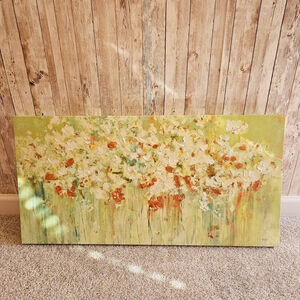 Green floral wall painting
